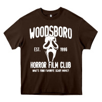 Chocolate Brown The woodsboro horror film Heavy Core Tee - tuanDangUi