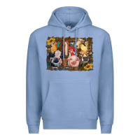 Colony Blue western farm animals Premium Hoodie - RanaPortraitStore
