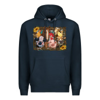 Navy western farm animals Premium Hoodie - RanaPortraitStore