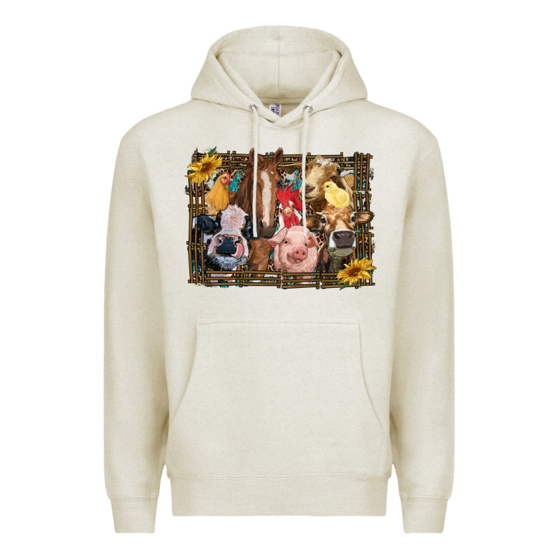 Western Farm Animals Premium Hoodie by RanaPortraitStore | Teevron