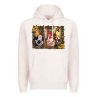 Pale Pink western farm animals Premium Hoodie - RanaPortraitStore