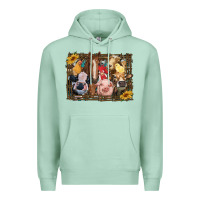 Seafoam western farm animals Premium Hoodie - RanaPortraitStore