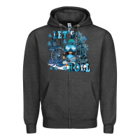 Charcoal Heather let's roll Zipper Hoodie - FaDigitalArtStudio