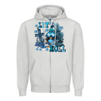 Dove Grey let's roll Zipper Hoodie - FaDigitalArtStudio