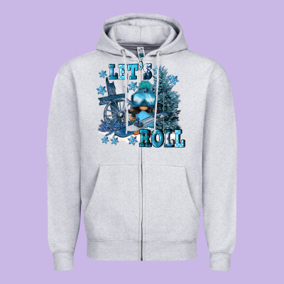 Let's Roll Zipper Hoodie Designed By Fadigitalartstudio