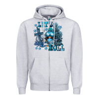 Heather Grey let's roll Zipper Hoodie - FaDigitalArtStudio
