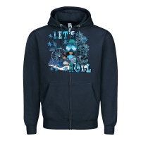 Navy let's roll Zipper Hoodie - FaDigitalArtStudio