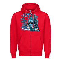 Red let's roll Zipper Hoodie - FaDigitalArtStudio