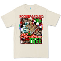 Bone Rockin' around the Christmas tree skeleton Premium Tee - NancyCooperArtShop