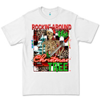 White Rockin' around the Christmas tree skeleton Premium Tee - NancyCooperArtShop