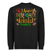 Black ı have boundary issues mardi gras olivia Heavyweight Sweatshirt - OliviaCreatesArt