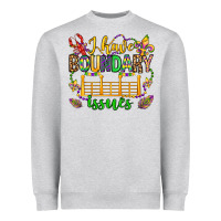 Heather Grey ı have boundary issues mardi gras olivia Heavyweight Sweatshirt - OliviaCreatesArt