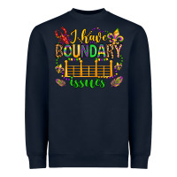 Navy ı have boundary issues mardi gras olivia Heavyweight Sweatshirt - OliviaCreatesArt