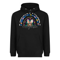 Black happy easter rainbow Heavyweight Hoodie - CowhideDigitalArt