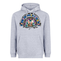 Heather Grey happy easter rainbow Heavyweight Hoodie - CowhideDigitalArt