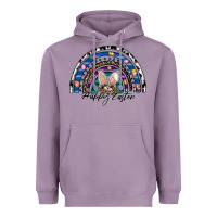 Lavender happy easter rainbow Heavyweight Hoodie - CowhideDigitalArt