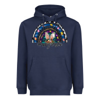 Navy happy easter rainbow Heavyweight Hoodie - CowhideDigitalArt
