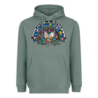 Sage happy easter rainbow Heavyweight Hoodie - CowhideDigitalArt