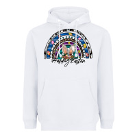 White happy easter rainbow Heavyweight Hoodie - CowhideDigitalArt