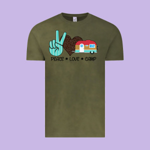 Peace Love Camp Vintage Tee Designed By Bettercallsaul