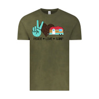 Vintage Olive Peace Love Camp Vintage Tee - Bettercallsaul
