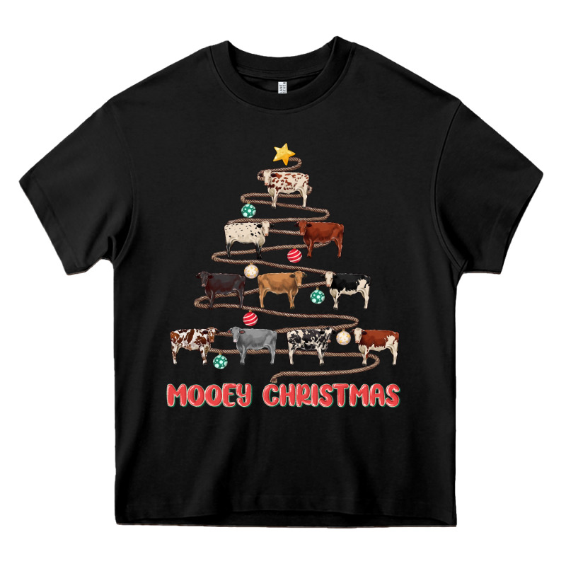 Mooey Christmas Heavy Core Tee by MaliasSmallBusiness | Teevron