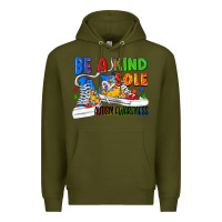 Army Green Be a kind sole Autism Awareness Premium Hoodie - FaDigitalArtStudio