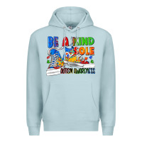 Blue Mist Be a kind sole Autism Awareness Premium Hoodie - FaDigitalArtStudio