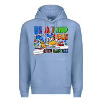 Colony Blue Be a kind sole Autism Awareness Premium Hoodie - FaDigitalArtStudio