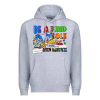 Heather Grey Be a kind sole Autism Awareness Premium Hoodie - FaDigitalArtStudio