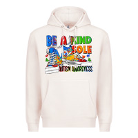 Pale Pink Be a kind sole Autism Awareness Premium Hoodie - FaDigitalArtStudio