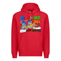 Red Be a kind sole Autism Awareness Premium Hoodie - FaDigitalArtStudio