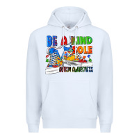 White Be a kind sole Autism Awareness Premium Hoodie - FaDigitalArtStudio