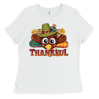 White western thankful thanksgiving turkey Ladies Tee - NancyCooperArtShop