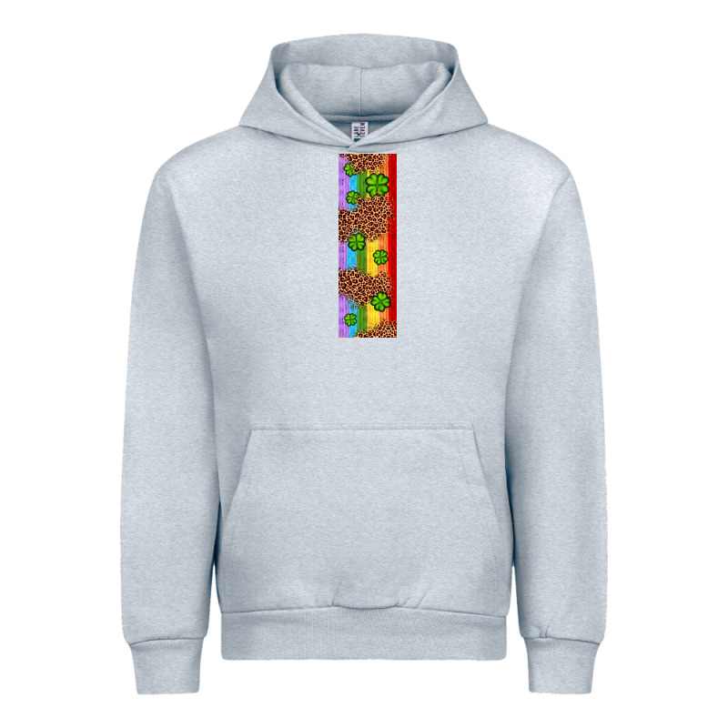 St. Patrick's Day Western Shamrock Leopard Rainbow Urban Hoodie by Artiststas | Teevron