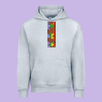 St. Patrick's Day Western Shamrock Leopard Rainbow Urban Hoodie Designed By Artiststas