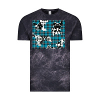 Cloud Black winter plaid and cowhide pattern Vintage Tee - RanaPortraitStore