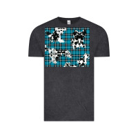 Vintage Black winter plaid and cowhide pattern Vintage Tee - RanaPortraitStore