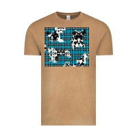 Vintage Camel winter plaid and cowhide pattern Vintage Tee - RanaPortraitStore