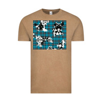 Vintage Coffee winter plaid and cowhide pattern Vintage Tee - RanaPortraitStore