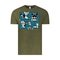 Winter Plaid And Cowhide Pattern Vintage Tee | Teevron