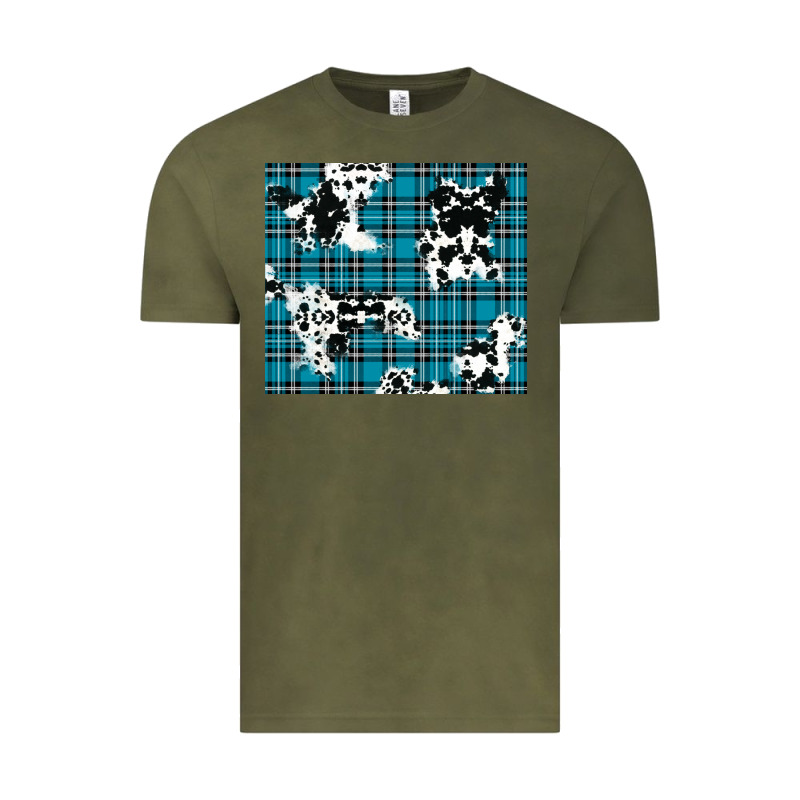 Winter Plaid And Cowhide Pattern Vintage Tee by RanaPortraitStore | Teevron