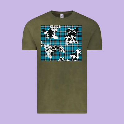 Winter Plaid And Cowhide Pattern Vintage Tee Designed By Ranaportraitstore