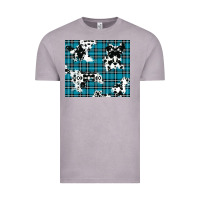 Vintage Zinc winter plaid and cowhide pattern Vintage Tee - RanaPortraitStore