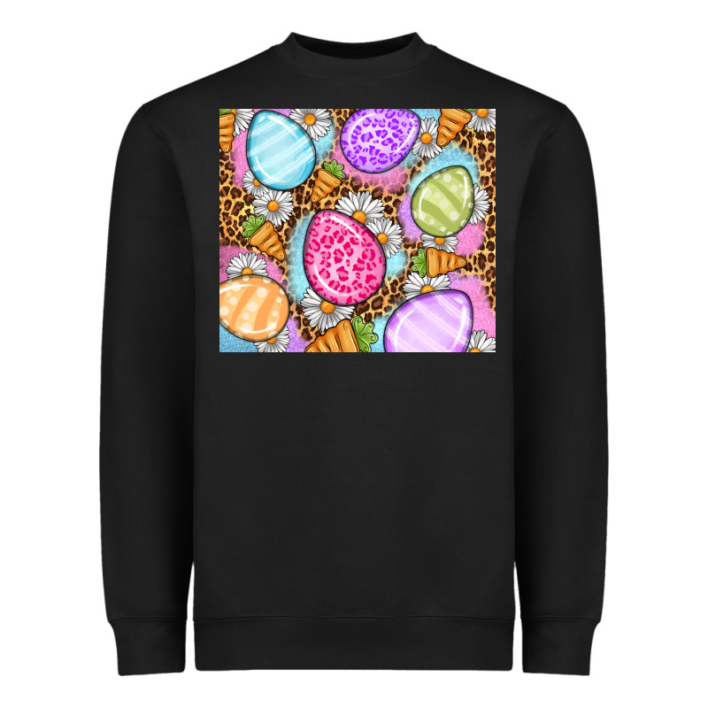 Easter Eggs Daisies Carrots Heavyweight Sweatshirt by OliviaCreatesArt | Teevron