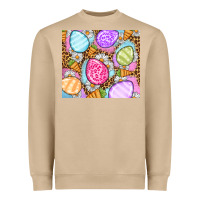 Mushroom Easter eggs daisies carrots Heavyweight Sweatshirt - OliviaCreatesArt