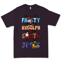 Plum Dance Like Frosty Shine Like Rudolph Give Like Premium Tee - MaliasSmallBusiness