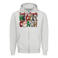 Santa's Favorite Hockey Coach For Christmas Zipper Hoodie | Teevron