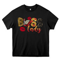 Black boss lady with money Heavy Core Tee - NancyCooperArtShop