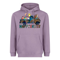 Lavender Happy Easter truck Heavyweight Hoodie - CowhideDigitalArt
